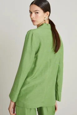 Blazer in misto lino - Verde Menta