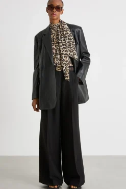 Blazer in nappa - Nero