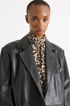 Blazer in nappa - Nero
