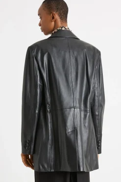 Blazer in nappa - Nero