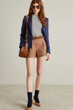 Blazer in raso - Blu