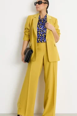 Blazer in raso opaco - Giallo