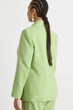 Blazer in raso opaco - Verde