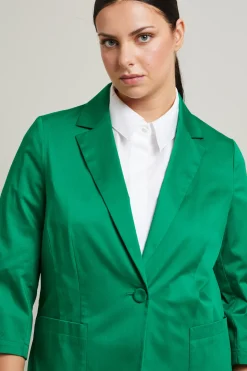 Blazer in raso - Verde