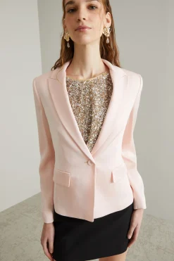 Blazer in satin - Rosa