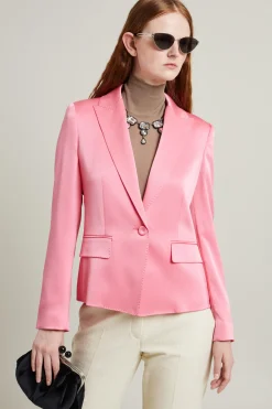 Blazer in satin - Rosa