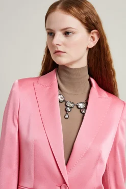 Blazer in satin - Rosa