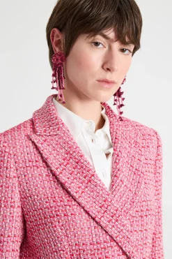 Blazer in stuoia - Rosso Rosa Bianco