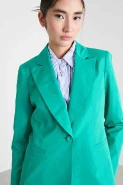 Blazer in taffettà - Verde