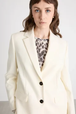 Blazer in tela doppia - Bianco