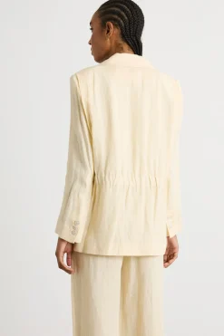 Blazer in tela - Giallo