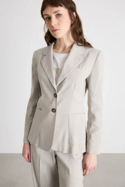 Blazer in tela - Grigio