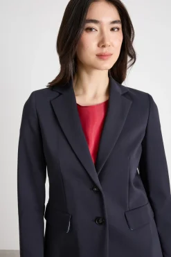 Blazer in tessuto doppio - Blu