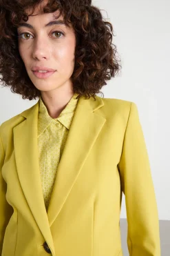 Blazer in tessuto doppio - Giallo
