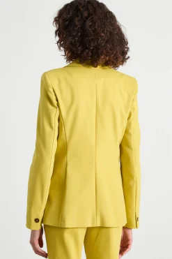 Blazer in tessuto doppio - Giallo