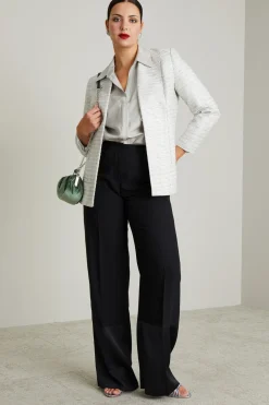 Blazer in tessuto lamè - Argento