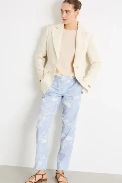 Blazer in tessuto natté - Avorio
