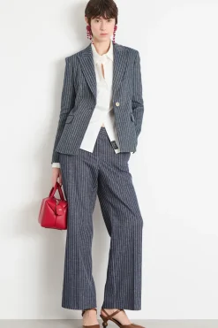 Blazer in twill - Blu Bianco