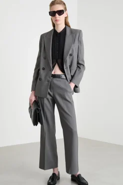 Blazer in twill stretch - Grigio
