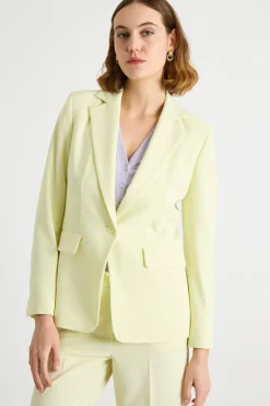 Blazer in twill tecnico stretch - Giallo