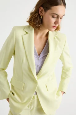 Blazer in twill tecnico stretch - Giallo