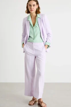 Blazer in twill tecnico stretch - Lilla