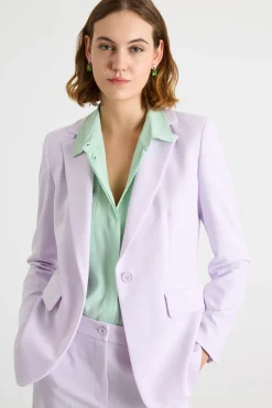 Blazer in twill tecnico stretch - Lilla