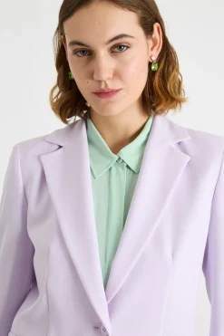 Blazer in twill tecnico stretch - Lilla