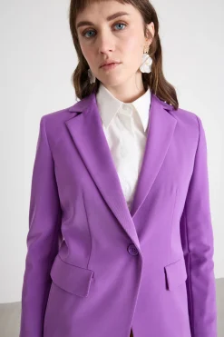 Blazer in twill tecnico stretch - Viola