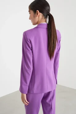 Blazer in twill tecnico stretch - Viola