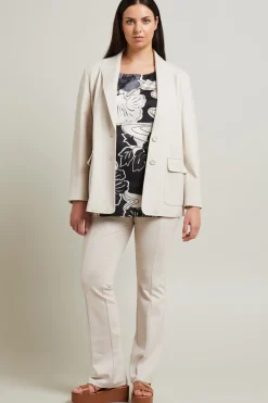 Blazer in viscosa - Beige Chiaro