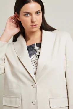 Blazer in viscosa - Beige Chiaro