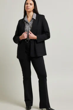 Blazer in viscosa - Nero