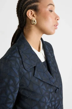 Blazer jacquard - Blu