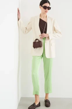 Blazer lungo con bottone singolo - Bianco