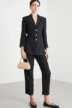 Blazer lungo con cut-out sul retro - Nero