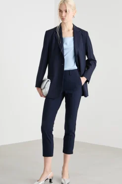 Blazer lungo stretch - Blu