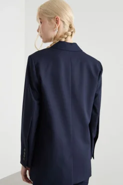 Blazer lungo stretch - Blu