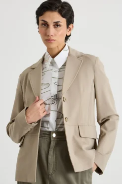 Blazer monopetto aderente - Beige