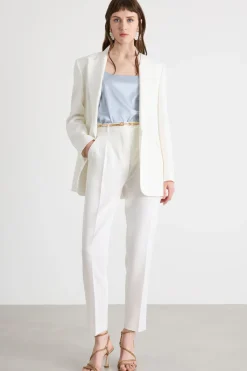 Blazer monopetto in cady - Bianco