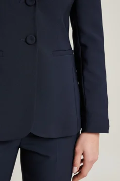 Blazer monopetto in cady - Blu