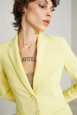 Blazer monopetto in cady - Giallo