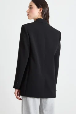 Blazer monopetto in cady - Nero
