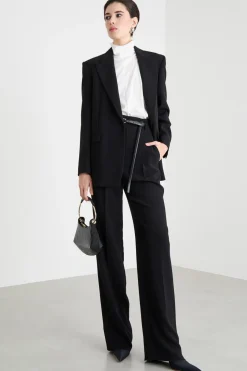 Blazer monopetto in cady - Nero