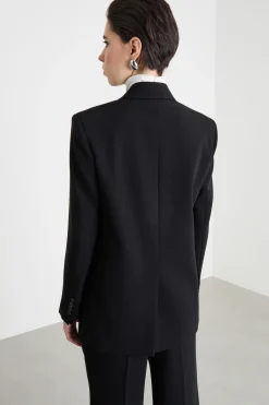 Blazer monopetto in cady - Nero