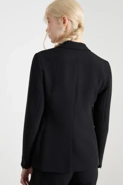 Blazer monopetto in cady - Nero