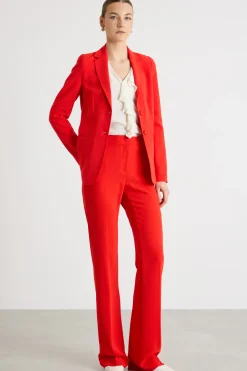 Blazer monopetto in cady - Rosso