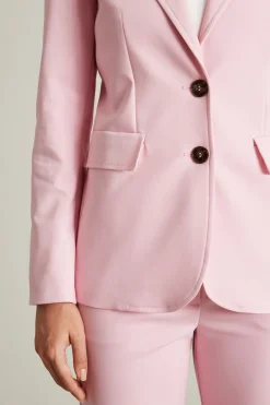 Blazer monopetto in cotone - Rosa
