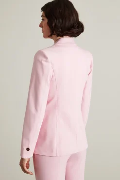 Blazer monopetto in cotone - Rosa