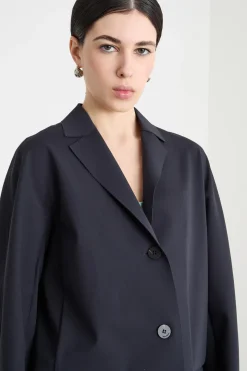 Blazer monopetto in jersey - Blu